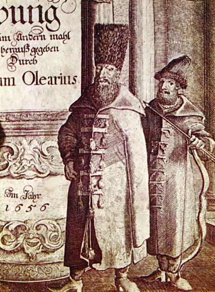 Файл:Бояре в головных уборах - Олеарий 1656.jpg