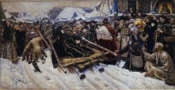 Василий Суриков. «Боярыня Морозова». 1887. Государственная Третьяковская галерея. Художественный образ Феодосии Морозовой и московского общества XVII века, созданный в XIX столети…
