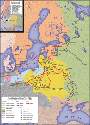 Кампании Северной войны 1700–1709 годов. Борьба за Неву была частью более широкой войны в Северной и Восточной Европе.