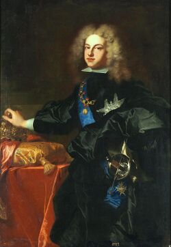 Филипп V. Гиацинт Риго, 1701. Музей Прадо, P002337. Акты Нуэва-Планта связывали действительность сохранённых местных норм с верховной законодательной властью монарха.