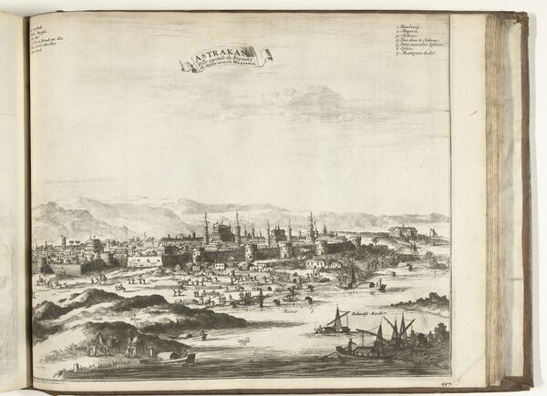 Астрахань. Публикация Питера ван дер Аа, 1726, по изображению конца XVII века. Рейксмюсеум.