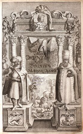 Гравированный титул первого издания, Шлезвиг, 1647. Его композиция отличается от титула расширенной редакции 1656 года, показанного в начале статьи. Сравнение титулов помогает различать издания.