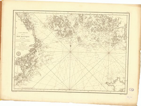 Французская морская карта района Архипелагового моря и подходов к Финскому заливу, 1815 год