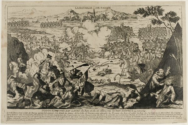 Сражение у Пармы 29 июня 1734 года на французской гравюре