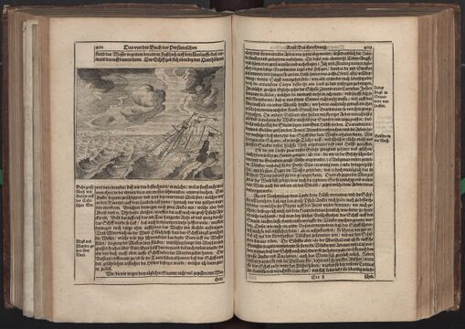Буря на Каспии в рассказе о плавании посольства. Издание 1656 года.