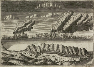 Алексей Ростовцев. Осада Выборга. Гравюра 1715 года изображает события 1710 года; при её чтении важны укрепления, водное пространство и расположение войск.