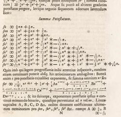Страница Ars Conjectandi Якоба Бернулли, 1713 год.