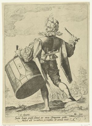 Барабанщик. Европейская гравюра рубежа XVII–XVIII веков.
