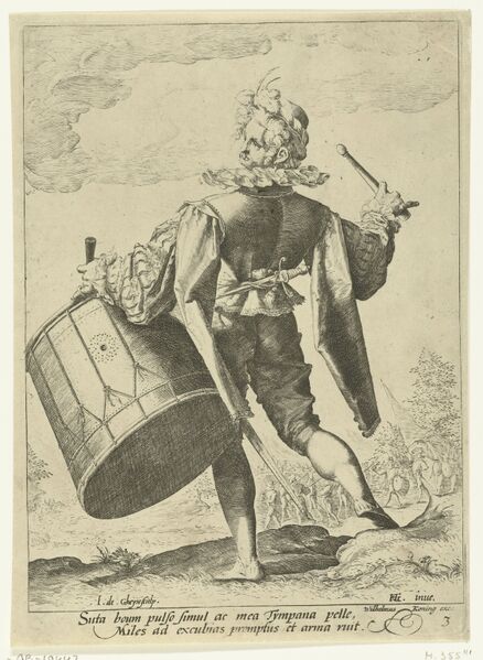 Файл:Барабанщик, офицеры и солдаты, 1587.jpg