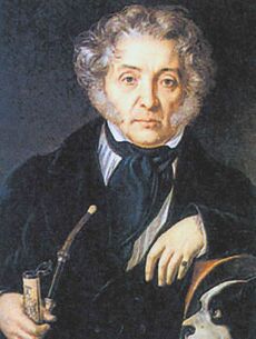 К. Я. Рейхель. Фёдор Иванович Толстой, «Американец», 1846. Его репутация бретёра принадлежит истории дуэлей; автор воспоминаний об уроках Севербрика — другой Толстой, Фёдор Петров…