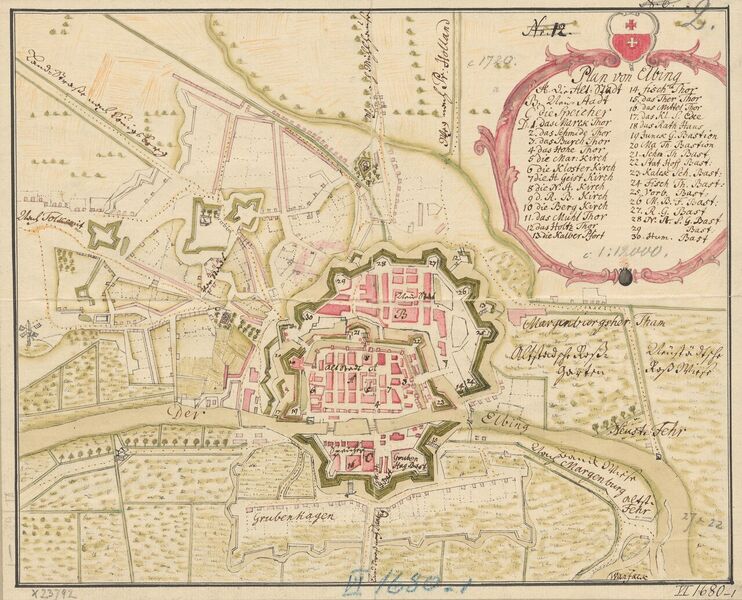 Файл:План Эльбинга, около 1720.jpg