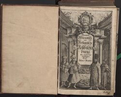 Гравированный титул книги Адама Олеария, 1656