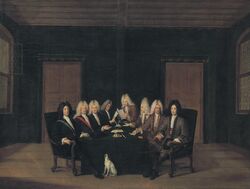 Участники Баденского мирного конгресса. Иоганн Рудольф Хубер, 1714.