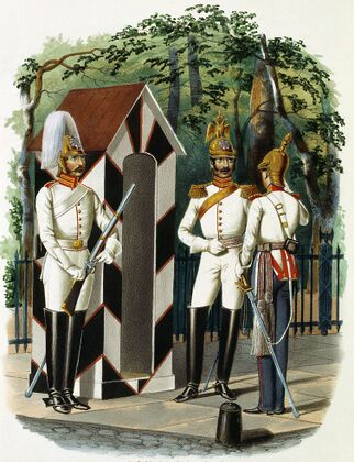 Форма Лейб-гвардии Конного полка. Атлас к истории полка И. В. Анненкова, 1849.