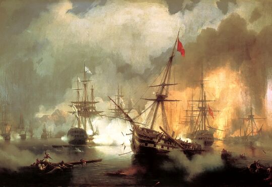 Иван Айвазовский. Наваринское сражение, 1846.
