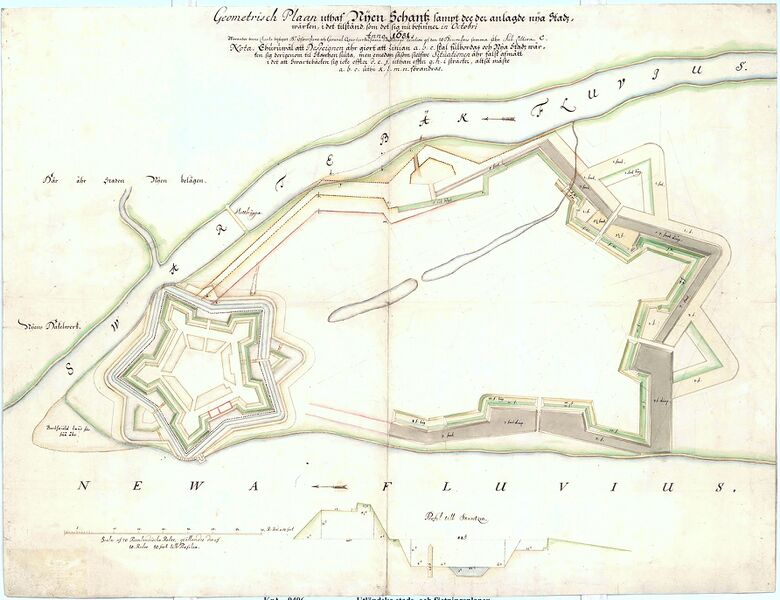 Файл:Ниеншанц — Дальберг, 1681.jpg